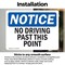 Signmission No Driving Past This Point OSHA Notice Sign, Vinyl Decal, 10in W x 7in L, 2PK OS-2PACK-NS-D-710-L-14495 - alternate 4